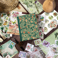 2025 Vintage esthétique Scrapbook Kit pour balle indésirable Journal papeterie grille cahier bricolage journalisation fournitures cahier