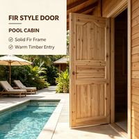 Simple Style Engineering Solid Fir Timber Interior Door Raw Solid Wood Door for Large Scale Refurbishment