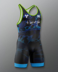 टन कस्टम अमेरिकी टीम टिकाऊ कुश्ती गियर एंटी-स्लिप सिलिकॉन सिंगलेट्स - Product Image 3