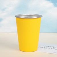 Logo personnalisé 350ml en acier inoxydable tasses à boire en métal bière vin tasse en acier