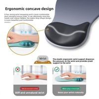 Tapis de Souris Ergonomique Antidérapant Épais et Simple à Dégradé de Couleurs avec Repose-Poignet et Base en Silicone pour Ordinateur (Vente en Gros)