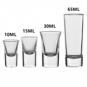 低送料低MOQ 1オンス/2オンスカスタムショットグラスロゴ付き厚底高品質ショットグラスカスタムロゴ - Product Image 4