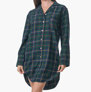 Nouveauté chemise <span class=keywords><strong>de</strong></span> nuit pour femmes, vêtements <span class=keywords><strong>de</strong></span> nuit brodés, <span class=keywords><strong>robe</strong></span> <span class=keywords><strong>de</strong></span> nuit à rayures, chemise <span class=keywords><strong>de</strong></span> nuit en coton à manches longues pour femmes - Product Image 1