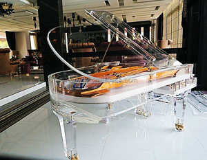 Piano à queue en cristal entièrement transparent avec style moderne pour maison de luxe - Product Image 1