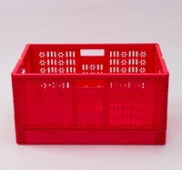 Caisse pliable empilable Tourtop, ventilée, réutilisable, en plastique, pour le transport de fruits, légumes et récoltes agricoles