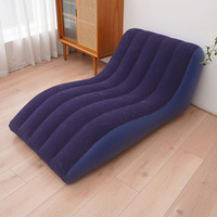 Canapé gonflable d'extérieur de style moderne, fauteuil inclinable pour adultes, pliable, paresseux, flocage, fauteuil portable, meuble