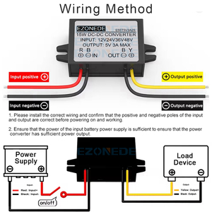 DC 12V 24V 36V 48V adım aşağı 5V 3A 15W tek fazlı Buck dönüştürücü su geçirmez güç adaptör transformatörü için araba kamyon Motor ev - Product Image 4