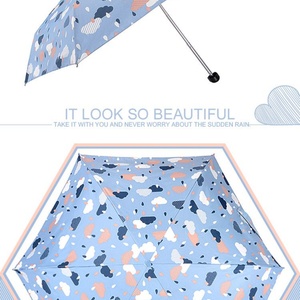 High Quality 5 Fold Mini Umbrella with Custom logo Manual Open UV protection Waterproof Outdoor Advertising Parasol - Product Image 4