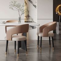 Mobilier de salon italien luxueux Chaise de salle à manger Fauteuil design minimaliste moderne pour la maison