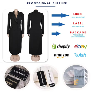 Di alta qualità <span class=keywords><strong>giacca</strong></span> lunga da donna elegante da donna con colletto <span class=keywords><strong>abito</strong></span> aderente abiti cappotto lungo Business <span class=keywords><strong>giacca</strong></span> lunga per le donne - Product Image 3