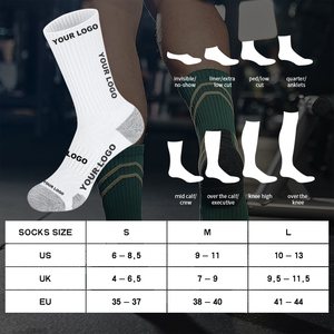 Tùy Chỉnh Cổ Điển Người Đàn Ông Của 100% Bông Thể Thao Chạy Crew Đệm Vớ Mùa Hè Dưới Logo Mỏng Grip Bóng Đá In Kỹ Thuật Số Mùa Xuân - Product Image 5