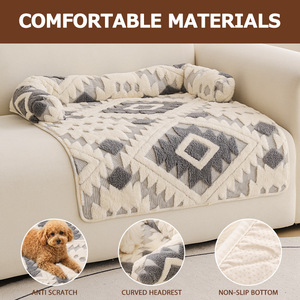 <span class=keywords><strong>Housse</strong></span> <span class=keywords><strong>de</strong></span> canapé pour animaux <span class=keywords><strong>de</strong></span> compagnie en peluche à motif bohème, respirante, durable, lavable, <span class=keywords><strong>coussin</strong></span> <span class=keywords><strong>de</strong></span> sol pour chien et chat - Product Image 2
