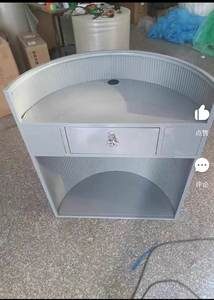 Mini Reception Circolare Moderna <span class=keywords><strong>per</strong></span> Saloni di Bellezza o Hall di Hotel, Elegante Banco Reception <span class=keywords><strong>per</strong></span> <span class=keywords><strong>Salone</strong></span> Parrucchieri e Centro Estetico - Product Image 2