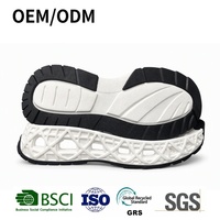 Semelles de chaussures en caoutchouc EVA TPR, semelle intermédiaire en mousse à motif losanges, amortissante et rebondissante, pour baskets décontractées, vente en gros