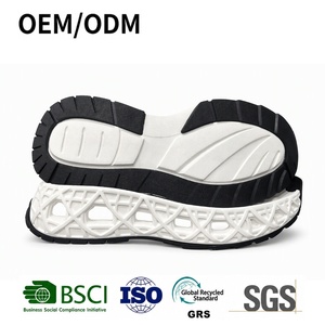 Semelles de chaussures en caoutchouc EVA TPR, semelle intermédiaire en mousse à motif losanges, <span class=keywords><strong>amortissante</strong></span> et rebondissante, pour baskets décontractées, vente en gros - Product Image 2