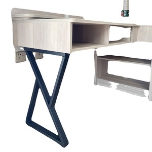 Support de pied de table en fer Jiumeng, grande plaque, luxe léger, pour table à manger, pieds de table en métal, <span class=keywords><strong>cadre</strong></span> noir, simple et robuste - Product Image 5