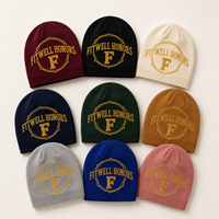 Bonnet en tricot clouté avec logo personnalisé, fabricant OEM ODM, broderie dorée, casquette pour streetwear et marques de mode de créateurs