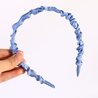 Headband Satin Lipit Warna Solid Buatan Tangan untuk Wanita - Penggunaan Sehari-hari & Pesta