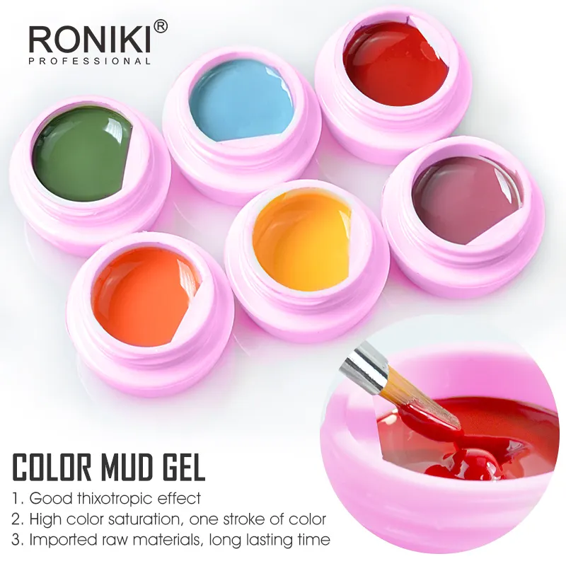 RONIKI Nail Art Salon 5G colore puro vernice Gel smalto Semi permanente Uv Painting Gel con 100 colori