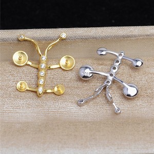 S925 Silver Baroque <b>Butterfly</b> Pendant Accessory Holder 5524 Irregular <b>Bead</b> DIY <b>Butterfly</b> Pendant Jewelry Findings Components - Product Image 3