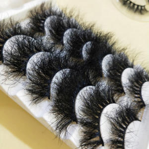 मिंक लैश के लिए अपना ब्रांड 3 डी 5 डी क्रूरता मुक्त पेशेवर अतिरिक्त लंबे शानदार 25 मिमी फुल स्ट्रिप पलक - Product Image 1