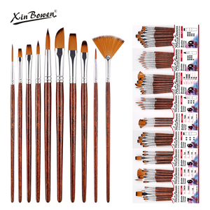 Xin Bowen 10PCS Mixte Gouache Art Pinceaux Ensemble <span class=keywords><strong>Haut</strong></span> <span class=keywords><strong>De</strong></span> <span class=keywords><strong>Gamme</strong></span> Art <span class=keywords><strong>Pinceau</strong></span> Pour Artiste <span class=keywords><strong>Aquarelle</strong></span> Huile Acrylique Peinture - Product Image 2