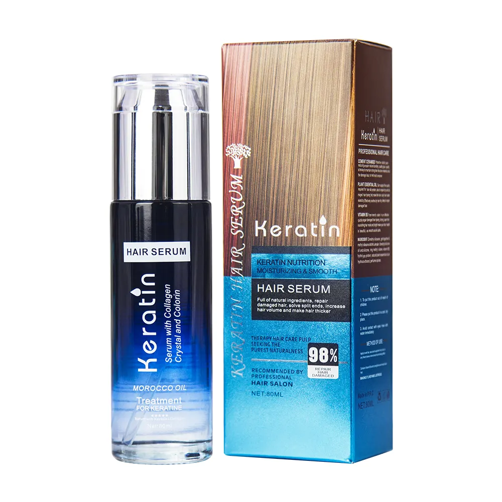 OEM Organic Hair Serum Collagen Herbal Moisturizing Repairing Vitamin Keratin Hair Oil for Curly Hair