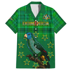 <span class=keywords><strong>Chemise</strong></span> hawaïenne personnalisée du jour de l'indépendance de la Dominique Perroquet Dominik Sisserou avec motif de <span class=keywords><strong>Madras</strong></span> <span class=keywords><strong>Chemise</strong></span> hawaïenne d'été décontractée - Product Image 1