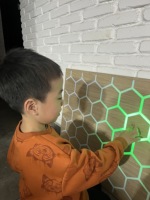 Panel de Luz LED Interactivo con Diseño de Panal de Abeja, Estimulación Visual Táctil, Equipo Sensible al Tacto para Terapia Sensorial
