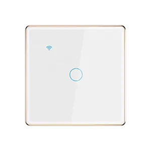 2021 New Fashion WIFI Aluminum border touch smart switch lights control with neutral wire