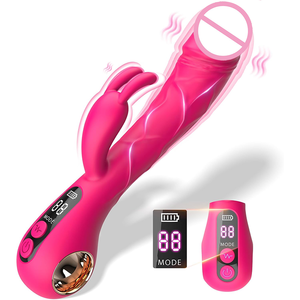 Écran LCD 9 vibrations puissantes Stimulateur vaginal clitoridien Lapin Vibrateur clitoridien Masseur Point G Vibromasseur lapin pour femmes - Product Image 1