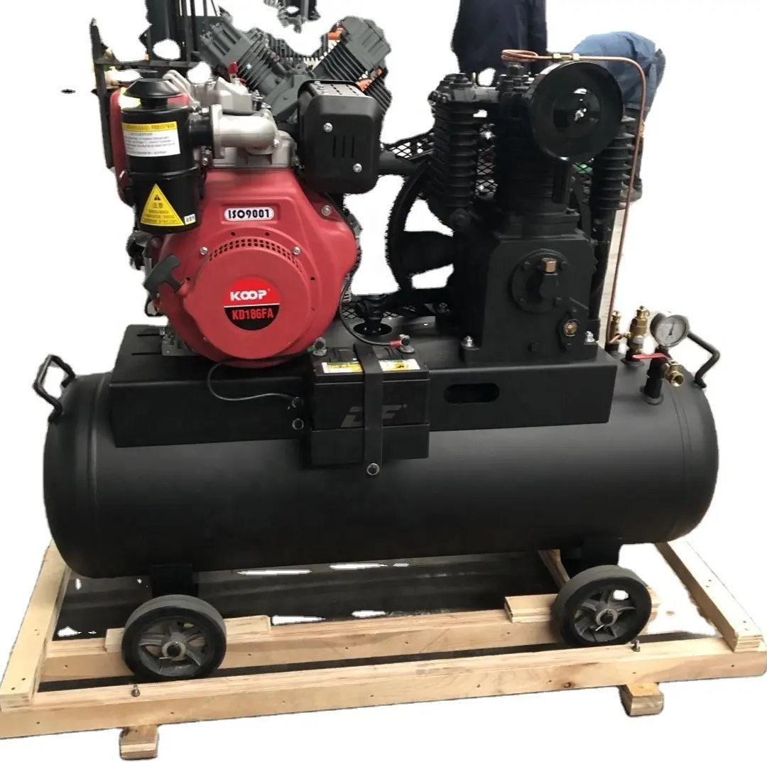 Compressor de ar do motor diesel 10hp, 12.5bar 500l/min 160 litros