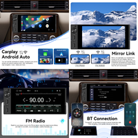 Podofo voiture lecteur MP5 1 Din 6 pouces écran Incell autoradio sans fil Carplay Android Auto EQ + télécommande Radio Para Auto OEM
