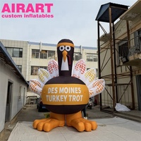 Ballon gonflable en forme de dinde, mascotte animale pour la fête de Thanksgiving, pour la publicité