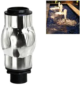 Display Foam Jet Fountain Nozzle - 1" Stainless Steel Water Spray Sprinkler - for Garden Pond, Amusement Park, Museum, Library