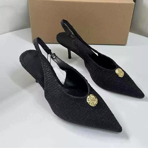 Women's French-Style Pointed-<b>Toe</b> Low Stiletto Shoes - Spring <b>Closed</b>-<b>Toe</b> Shallow Mouth Sandals & Pumps - Product Image 2