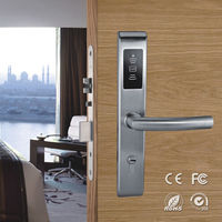 Serrure de porte intelligente sans contact HUNE en métal, système de serrure de porte RFID sans clé pour hôtel, serrure de porte d'hôtel anti-incendie