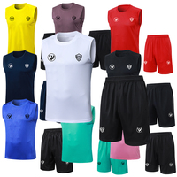 Pantalones Cortos Deportivos Personalizados con Logotipo para Adultos, Nuevo Diseño, Chaleco de Entrenamiento de Fútbol, 100% Poliéster, Transpirable y de Secado Rápido, Sin Mangas