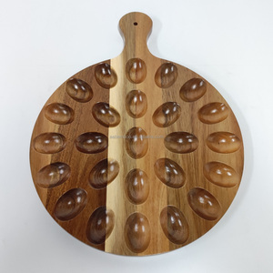 Piring telur deviled kayu, piring telur deviled charcuterie acacacia - Product Image 5