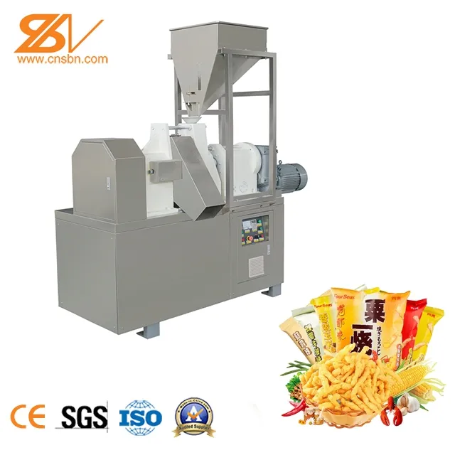 100-150 kg/h Fried Food Extruder Kurkure Cheetos Corn Curl Making Machine Line Corn Rice Snacks Processing Line