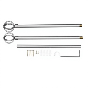 Extendable Adjustable Metal <b>Curtain</b> Pole Rod With Finials For Window Treatment Factory Direct Custom Size - Product Image 6