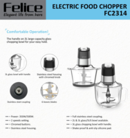 Hachoir Électrique 350W/500W pour Usage Domestique, Robot Culinaire, Hachoir à Viande 2L 3L