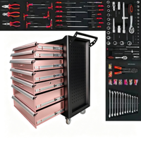 Chariot à outils roulant en acier robuste à 7 tiroirs, verrouillage à clé, capacité de charge de 300 kg, revêtement en poudre, atelier, garage, OEM/ODM