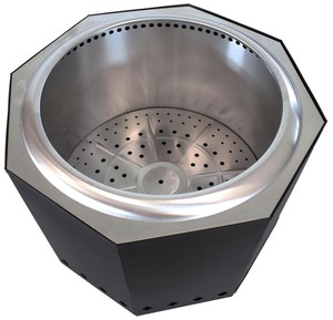เตาไฟกลางแจ้งแบบโมเดิร์นไร้ควัน เตาไฟไม้สแตนเลสทรงแปดเหลี่ยม รุ่น FP014 - Product Image 3