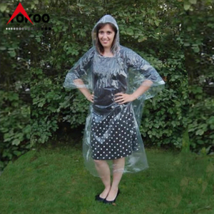 Stock 0.02mm Lightweight Clear PE Emergency Rain <strong>Ponchos</strong> <strong>for</strong> <strong>Festival</strong> - Product Image 2