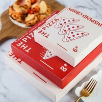 Boîte d'emballage universelle en carton pour pizza à emporter, impression personnalisée en gros, 6/8/9 pouces, avec logo
