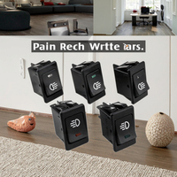 Mini interrupteurs à bascule 2 broches 5A 212VAC 10*15mm Rouge avec 2 positions marche/arrêt