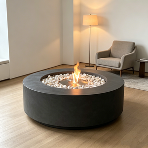 <span class=keywords><strong>Chimenea</strong></span> de <span class=keywords><strong>Bioetanol</strong></span> Redonda de Lujo, Independiente, con Control de Llama de Combustión Limpia y Protección de Seguridad para Villas, Resorts y Patios - Product Image 4