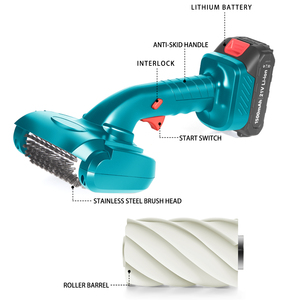Cordless <b>Electric</b> Scrubber Rechargeable Cleaning Brush With Stainless Steel Roller for <b>BBQ</b> Outdoor Cleaning - Product Image 2