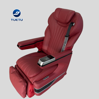 Siège de capitaine électrique massant avec chauffage, ventilation, écran tactile, appuie-tête ailé en cuir pour Van MPV